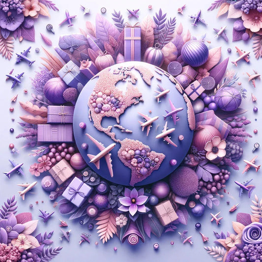 psychedelic world map